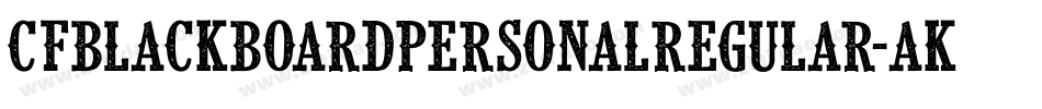 CfBlackboardPersonalRegular-AKPg字体转换