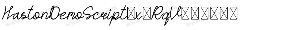 HastonDemoScript-x3RqV字体转换