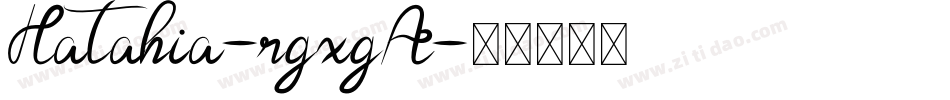 Hatahia-rgxgA字体转换