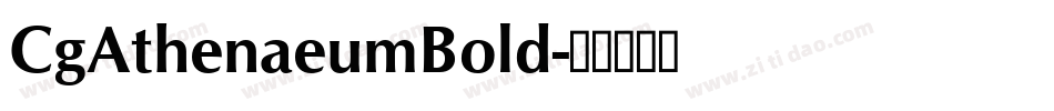 CgAthenaeumBold字体转换