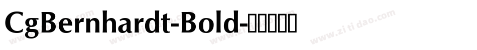 CgBernhardt-Bold字体转换