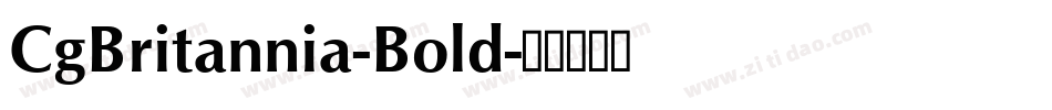 CgBritannia-Bold字体转换
