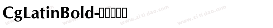 CgLatinBold字体转换