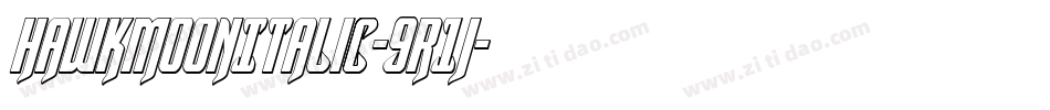 HawkmoonItalic-9R1j字体转换