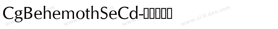 CgBehemothSeCd字体转换