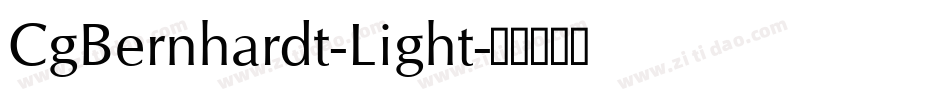 CgBernhardt-Light字体转换