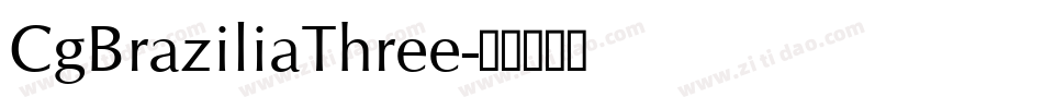 CgBraziliaThree字体转换