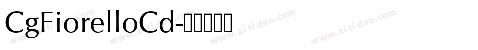 CgFiorelloCd字体转换