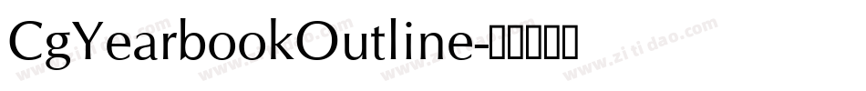 CgYearbookOutline字体转换