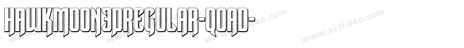 Hawkmoon3DRegular-qOad字体转换