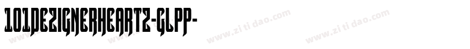 101DezignerHeartz-GlpP字体转换