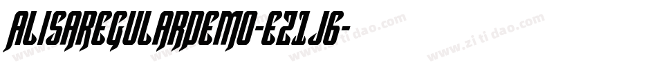 AlisaRegularDemo-eZ1J6字体转换