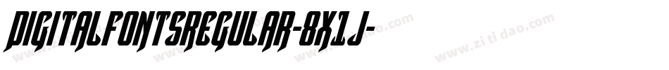 DigitalFontsRegular-8x1J字体转换
