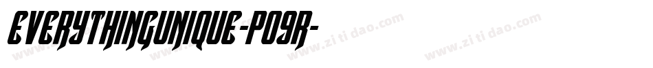 EverythingUnique-po9r字体转换