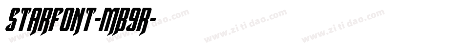 StarFont-MB9r字体转换