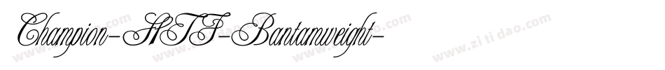 Champion-HTF-Bantamweight字体转换