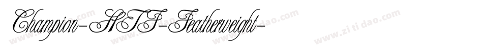 Champion-HTF-Featherweight字体转换