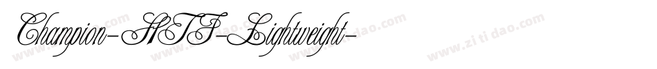 Champion-HTF-Lightweight字体转换