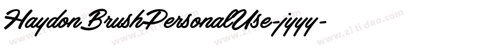 HaydonBrushPersonalUse-jyyy字体转换