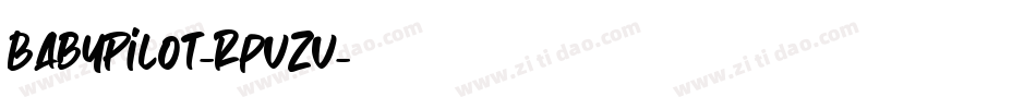 BabyPilot-RpvZv字体转换
