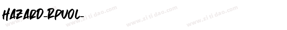 Hazard-Rpv0l字体转换