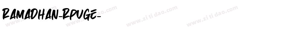 Ramadhan-RpvGe字体转换