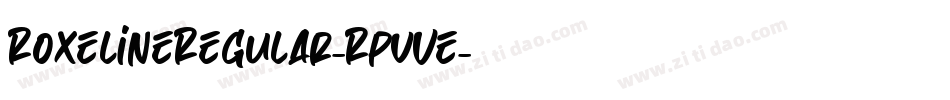 RoxelineRegular-RpvVe字体转换
