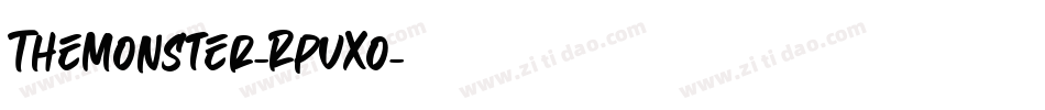 TheMonster-RpvXo字体转换 TheMonster-RpvXo字体转换