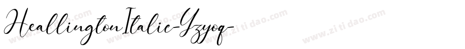 HeallingtonItalic-Yzyoq字体转换