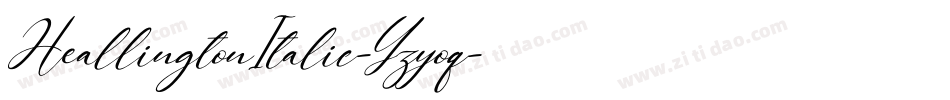 HeallingtonItalic-Yzyoq字体转换