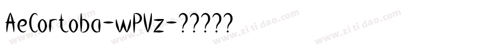 AeCortoba-wPVz字体转换 AeCortoba-wPVz字体转换