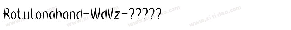 Rotulonahand-WdVz字体转换 Rotulonahand-WdVz字体转换