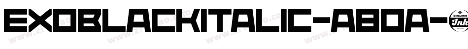 ExoBlackItalic-A8oA字体转换