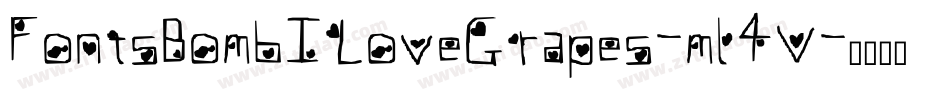 FontsBombILoveGrapes-ml4V字体转换