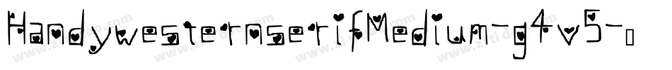 HandywesternserifMedium-g4v5字体转换