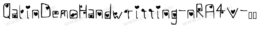 QalinDemoHandwritting-nRA4V字体转换