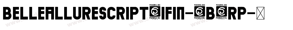 BelleAllureScript2IFin-4B3Rp字体转换