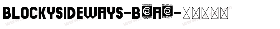 BlockySideways-B0A3字体转换