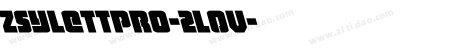 Zsylettpro-2l0v字体转换
