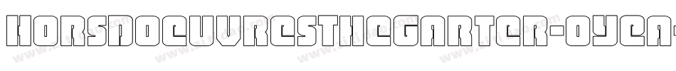 HorsDoeuvresTheGarter-oYEa字体转换
