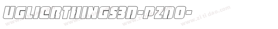 UglierThings3D-pzdO字体转换