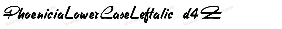 PhoeniciaLowerCaseLeftalic-d4ZZ字体转换