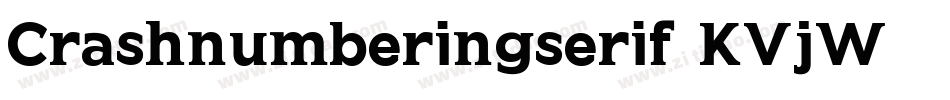 Crashnumberingserif-KVjW字体转换