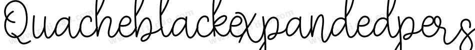 Quacheblackexpandedpersonal-w1BX8字体转换
