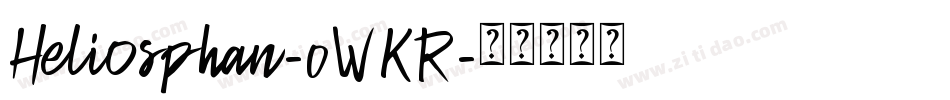 Heliosphan-0WKR字体转换
