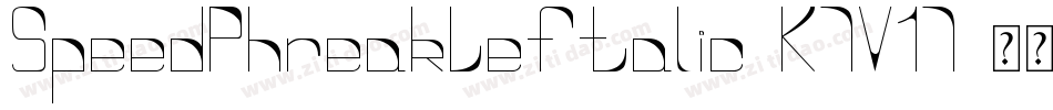 SpeedPhreakLeftalic-K7V17字体转换