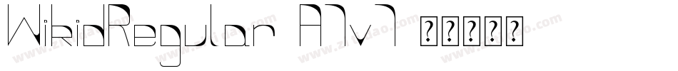 WikidRegular-A7v7字体转换
