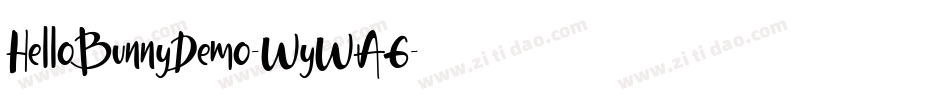 HelloBunnyDemo-WyWAG字体转换