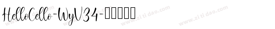 HelloCello-WyV34字体转换