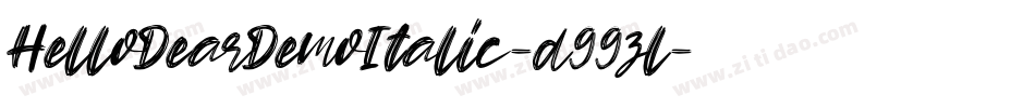 HelloDearDemoItalic-d99zl字体转换 HelloDearDemoItalic-d99zl字体转换
